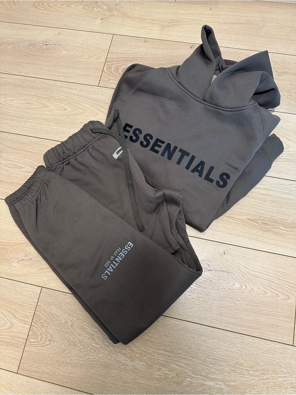 Essentials Dark Charcoal Hoodie & Joggers Set